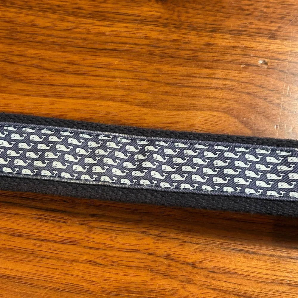 Vineyard Vines Whale Canvas Club Belt Size 30